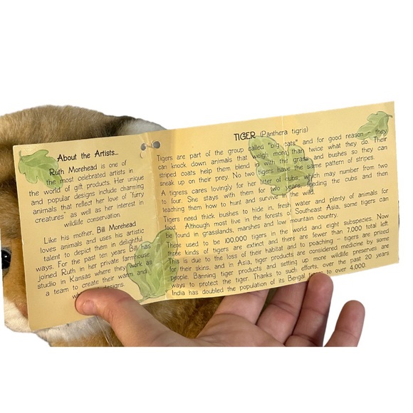 NWT Jungle Endangered Species 1997 9” Young’uns Tiger Plush Stuffed Animal New - Picture 3 of 7